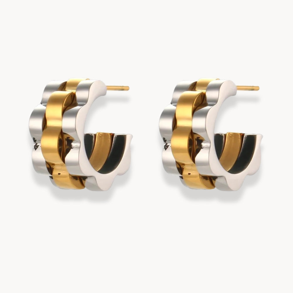 Watchband Hoop Earrings