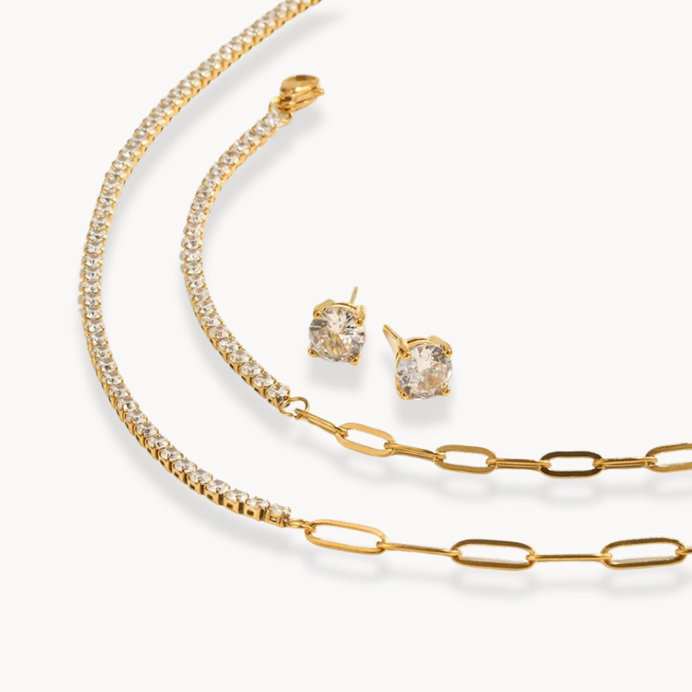 Collier chaîne tennis en zircon Alira