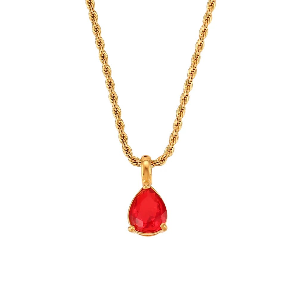 Aurora Birthstone Pendant Necklace - Zafinne Jewelry