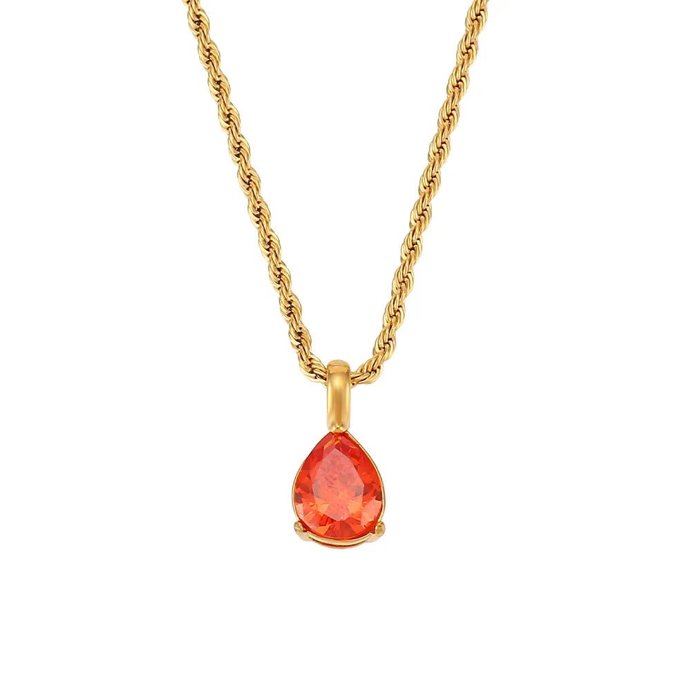 Aurora Birthstone Pendant Necklace - Zafinne Jewelry