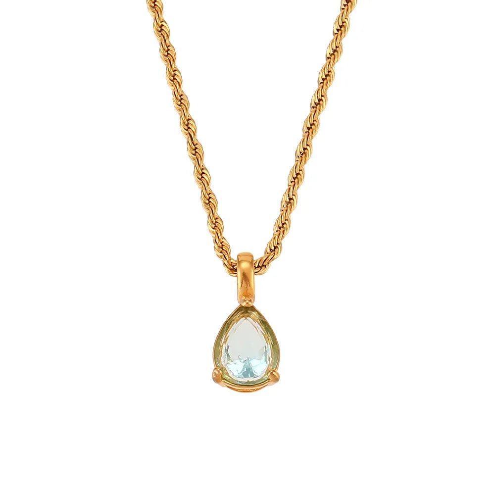 Aurora Birthstone Pendant Necklace - Zafinne Jewelry