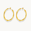 Bamboo Hoop Earrings - Zafinne Jewelry