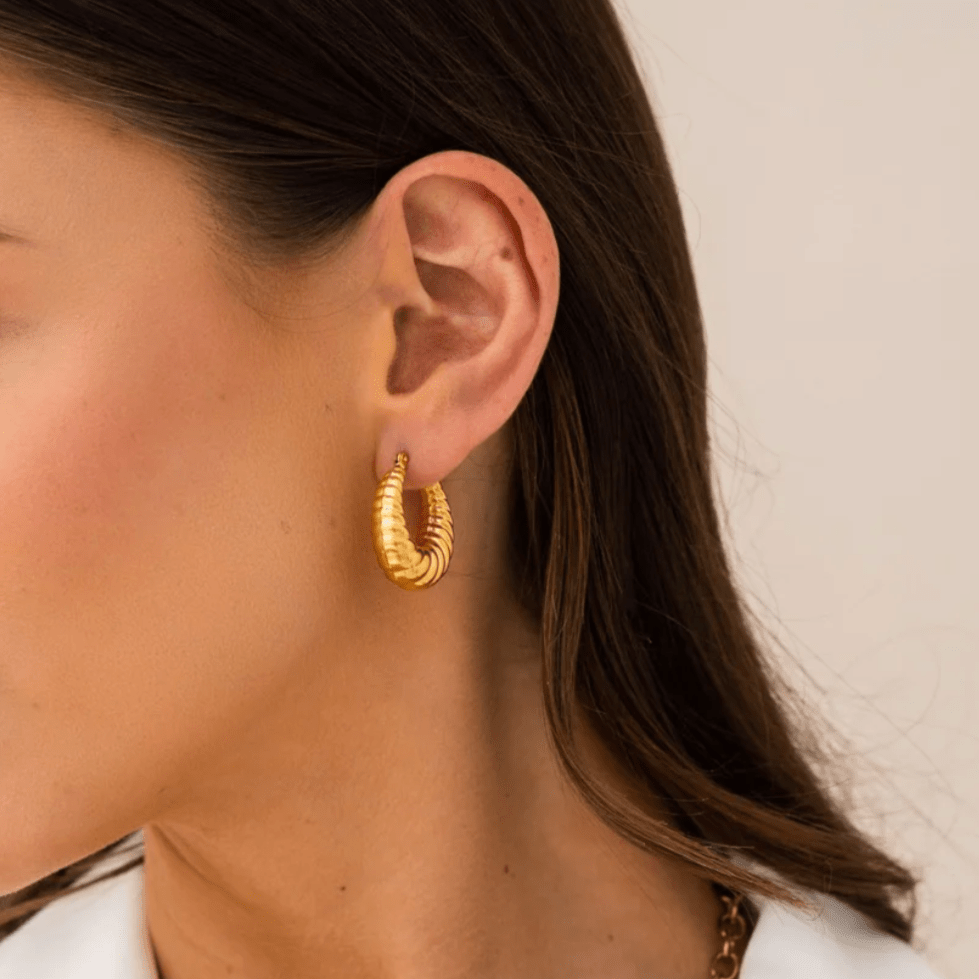 Croissant Hoop Earrings - Zafinne Jewelry