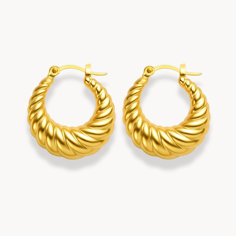 Croissant Hoop Earrings - Zafinne Jewelry