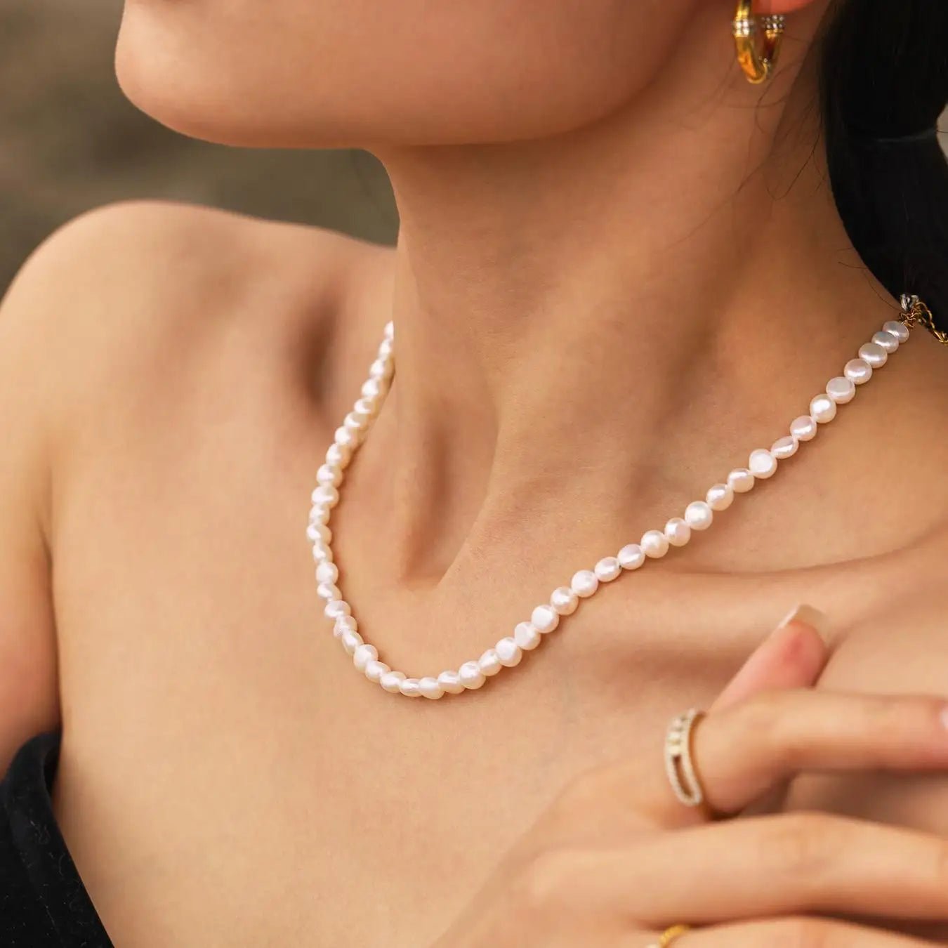 Freshwater Pearl Classic Strand Necklace - Zafinne Jewelry