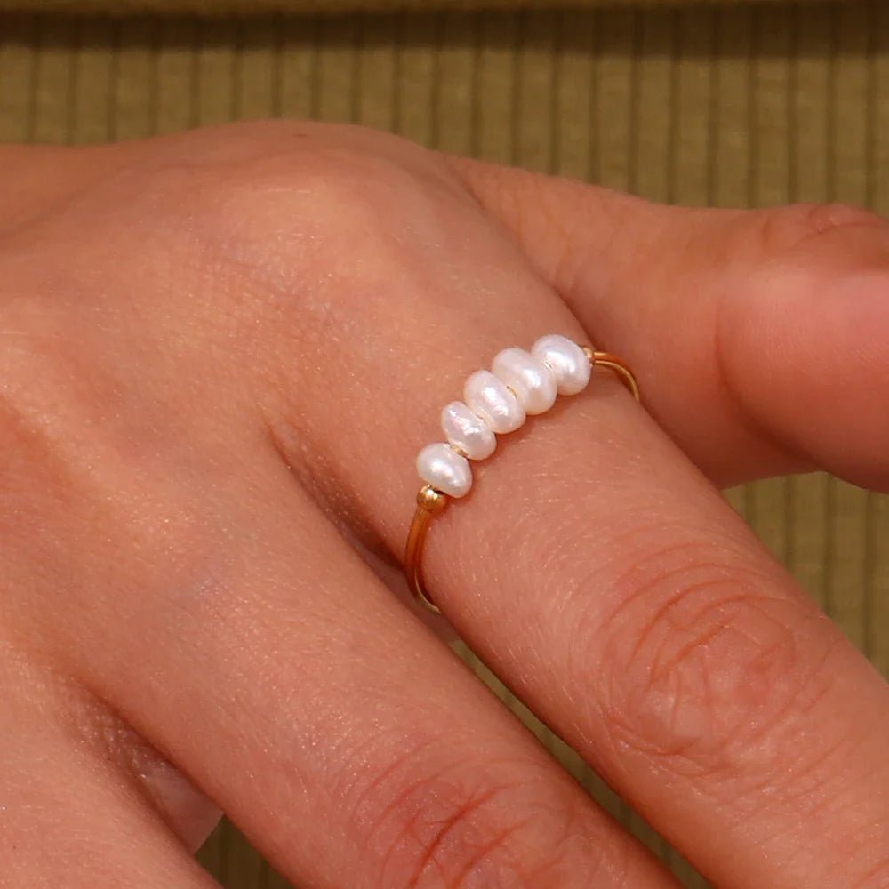 Freshwater Pearls Ring - Zafinne Jewelry