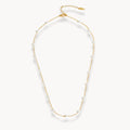 Gold Necklace Pearls - Zafinne Jewelry