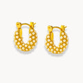 Hoop Vintage Pearls Earrings - Zafinne Jewelry