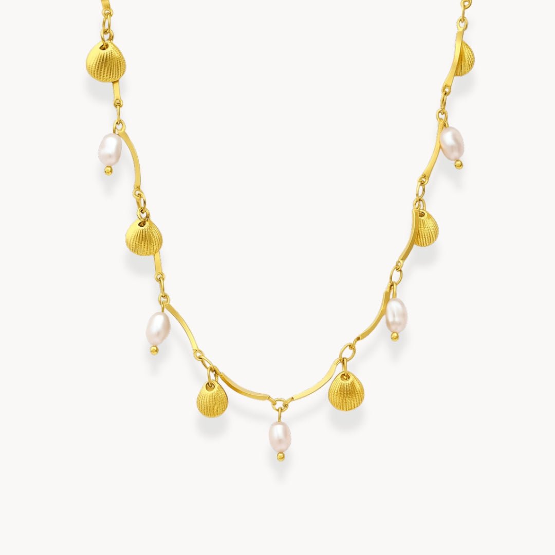 Isla Freshwater Pearl Charm Necklace - Zafinne Jewelry