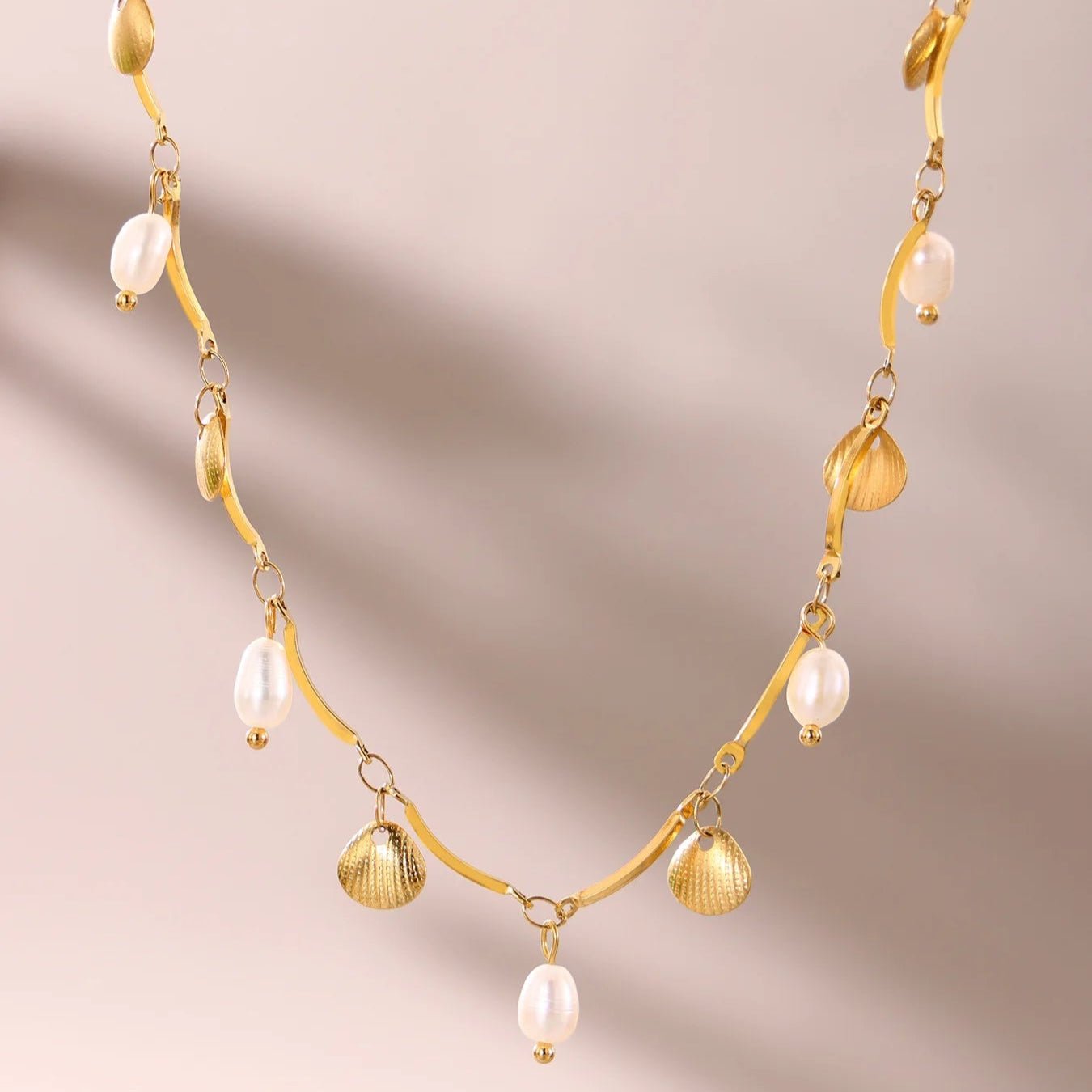 Isla Freshwater Pearl Charm Necklace - Zafinne Jewelry