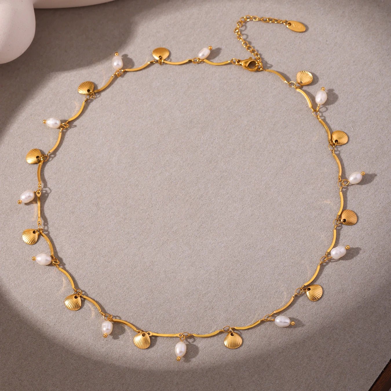 Isla Freshwater Pearl Charm Necklace - Zafinne Jewelry