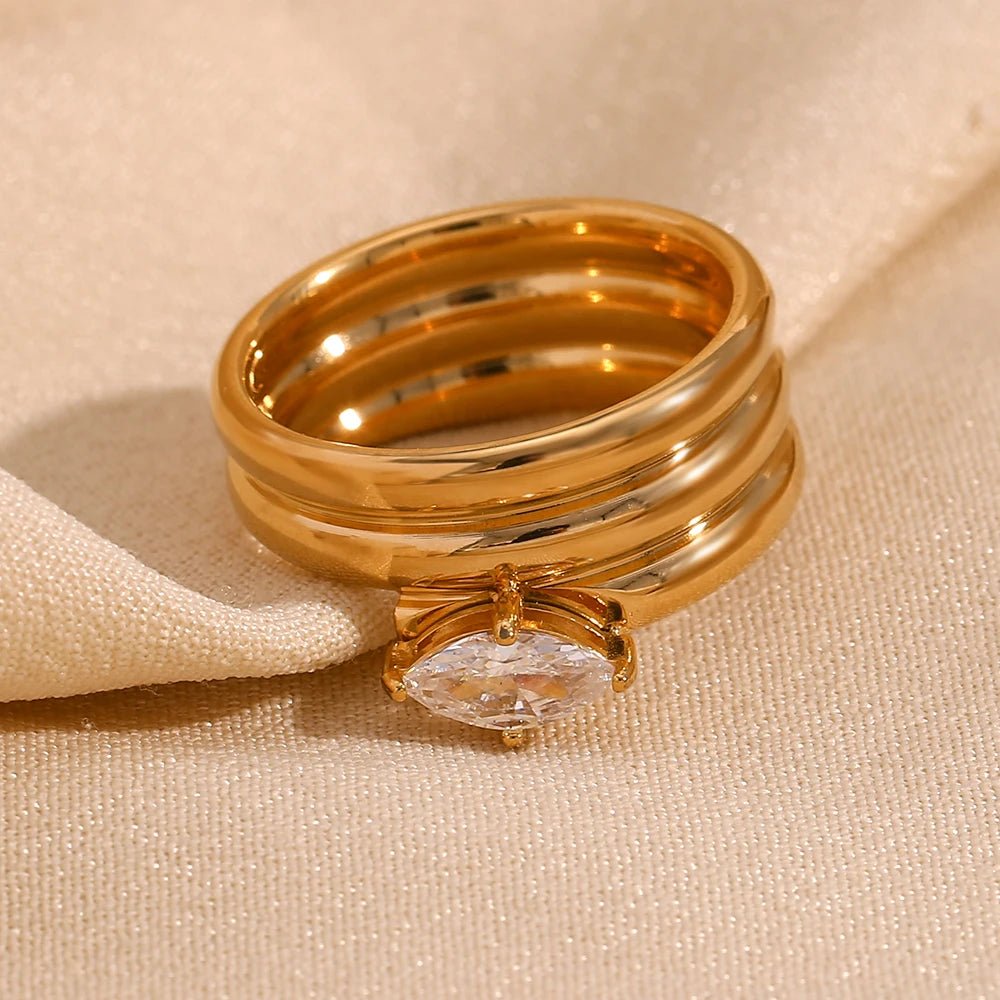 Juliette Marquise Dome Ring - Zafinne Jewelry