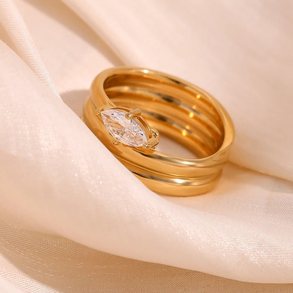 Juliette Marquise Dome Ring - Zafinne Jewelry