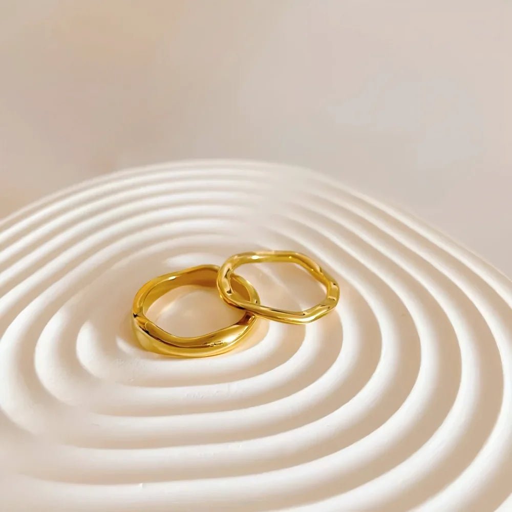 Luna Stackable Rings - Set of 2 - Zafinne Jewelry