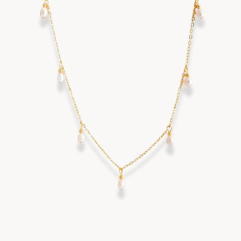 Pearls Pendant Chain Necklace - Zafinne Jewelry