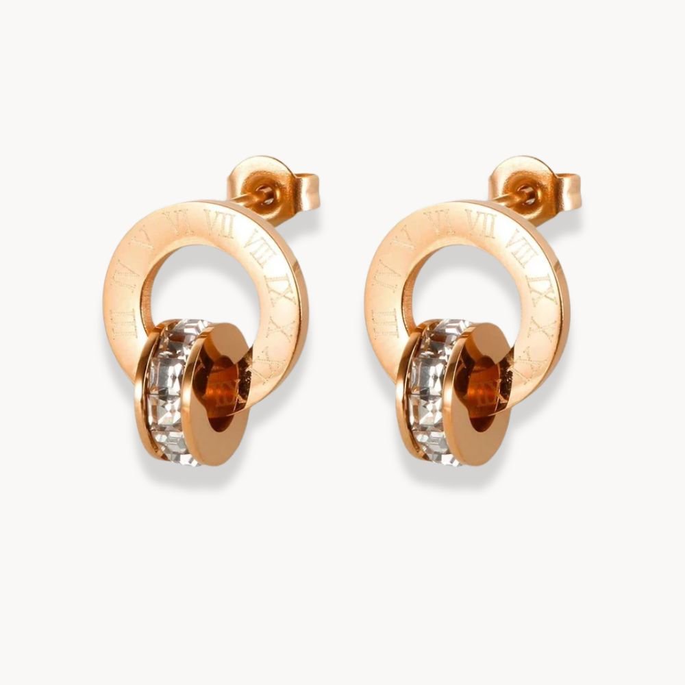 Roman Numerals Earrings - Zafinne Jewelry