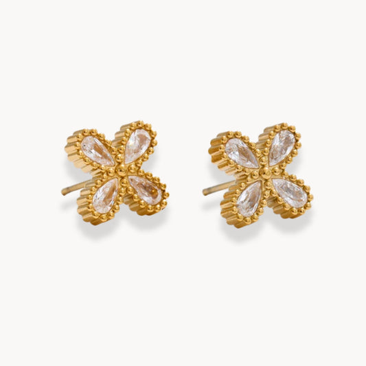 Boucles d'oreilles à tige pétales d'aurore