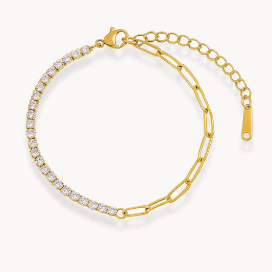 Bracelet chaîne tennis en zircon Alira