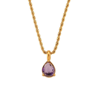 Aurora Birthstone Pendant Necklace - Zafinne Jewelry
