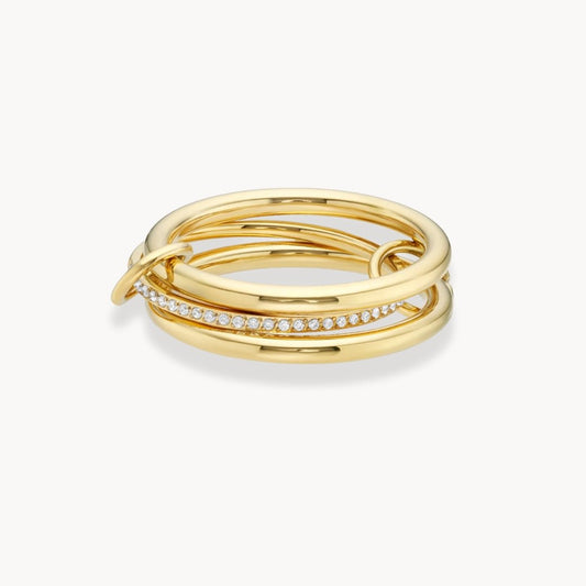 Camille Triple Band Pavé Ring - Zafinne Jewelry
