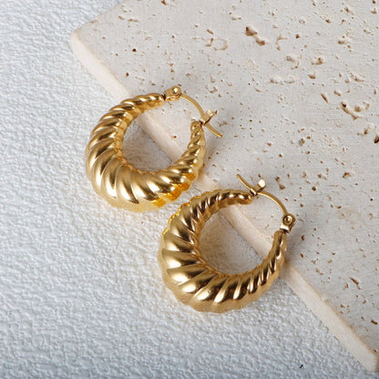 Croissant Hoop Earrings - Zafinne Jewelry