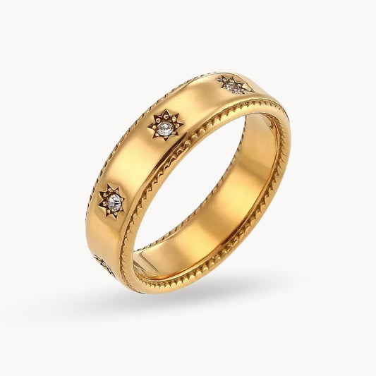 Crystal Stars Ring - Zafinne Jewelry