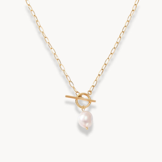 Freshwater Pearl Toggle Necklace - Zafinne Jewelry