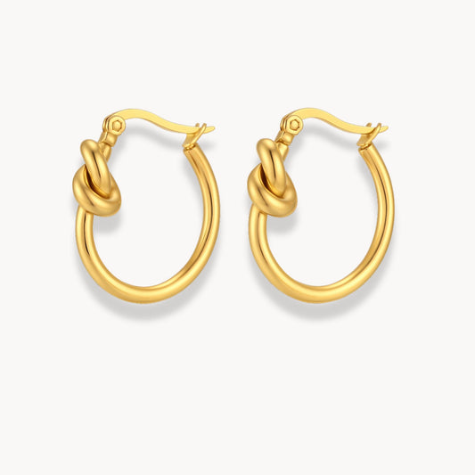 Knot Hoop Earrings - Zafinne Jewelry