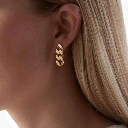 Link Chain Earrings - Zafinne Jewelry