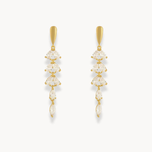 Long Leaf Earrings - Zafinne Jewelry