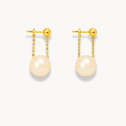 Pearl Pendant Earrings - Zafinne Jewelry