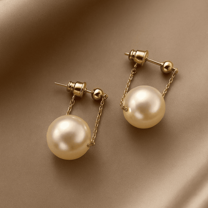 Pearl Pendant Earrings - Zafinne Jewelry