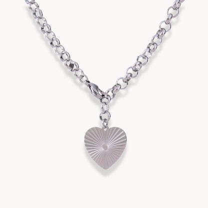 Romantic Heart Flower Pendant Necklace - Zafinne Jewelry