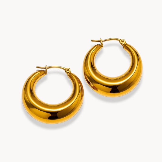 Sculpted Hoop Earrings - Zafinne Jewelry