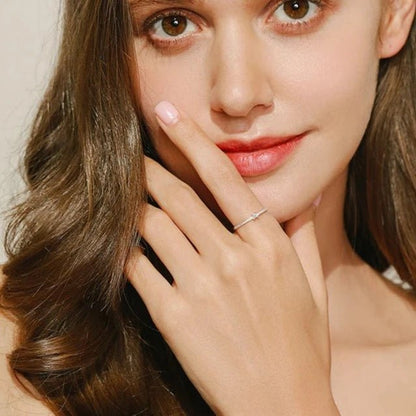 Silver Square Crystal Ring - Zafinne Jewelry